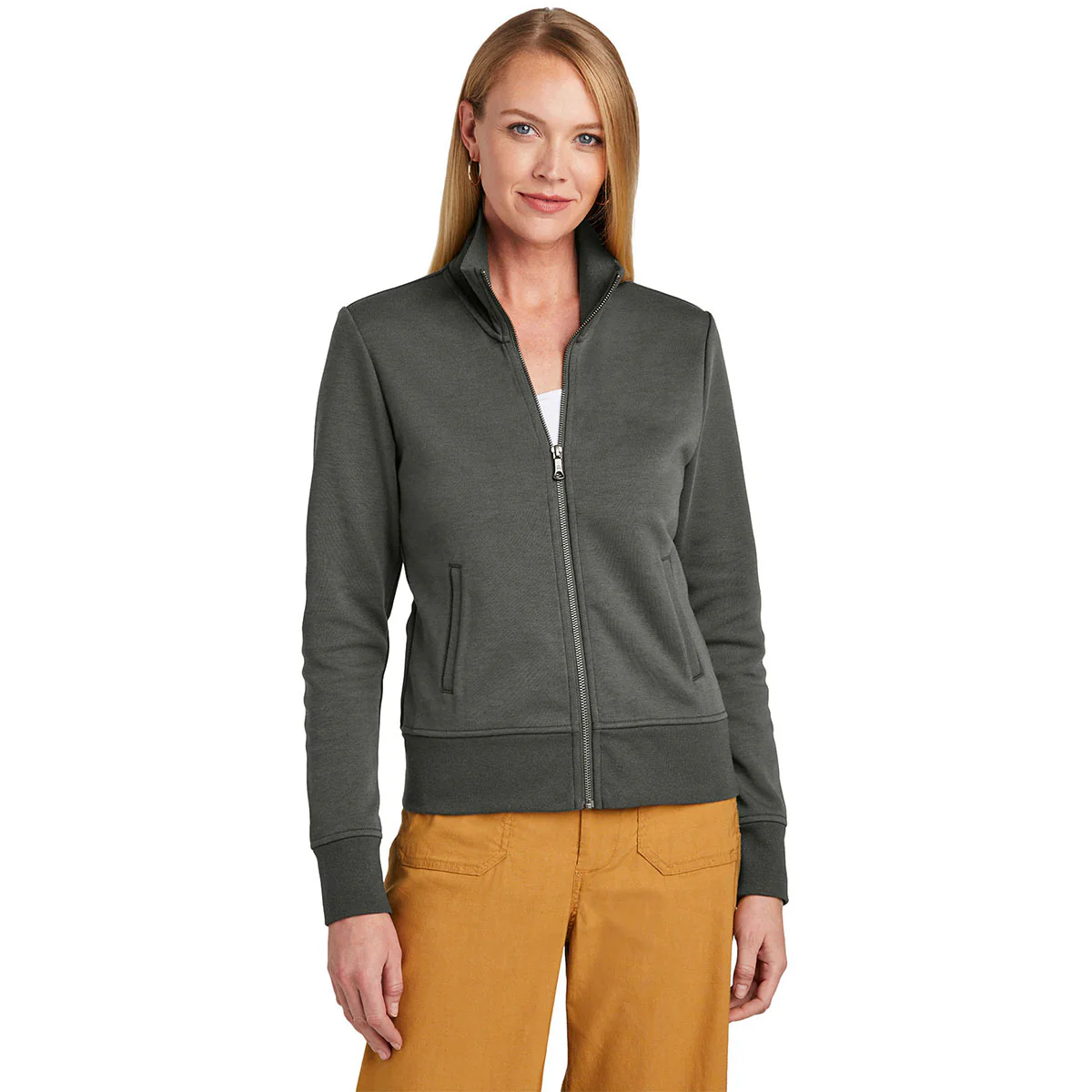 Brooks Brothers Women's Windsor Grey Double-Knit Full Zip - Image 3