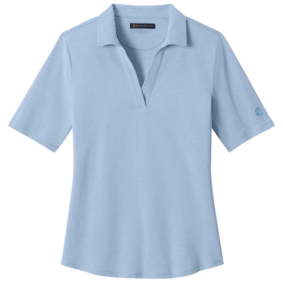 Brooks Brothers Women's Newport Blue End On End Pinpoint Pique Polo