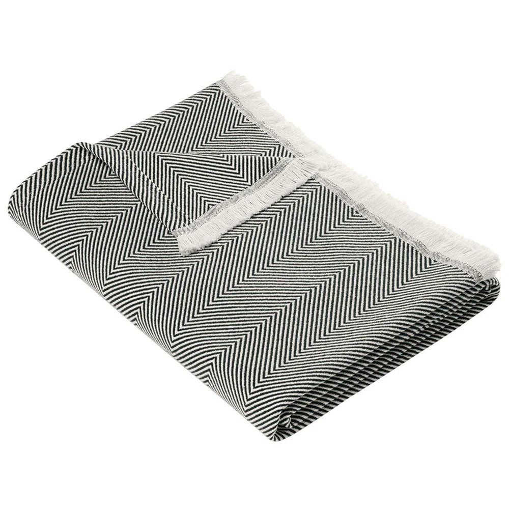 Brooks Brothers Windsor Grey/Parchment Coastal Throw - Image 2