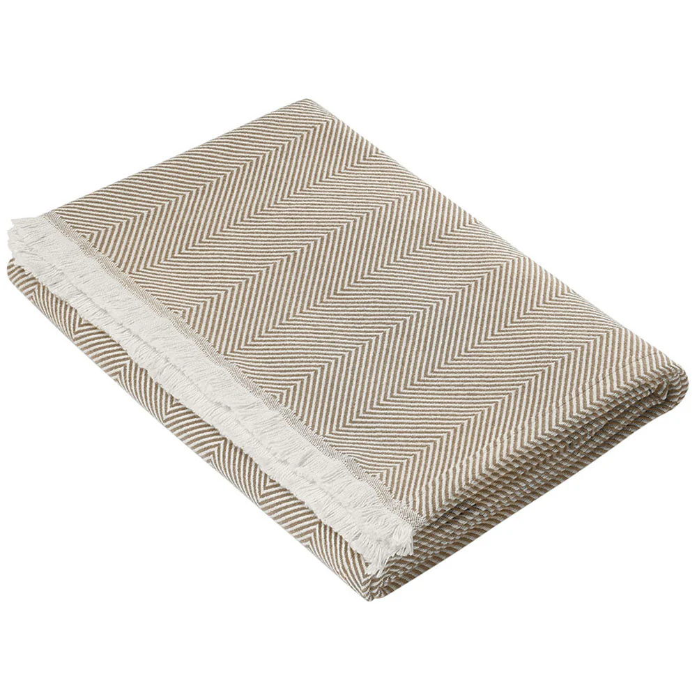 Brooks Brothers Ledger Khaki/Parchment Coastal Throw - Image 3