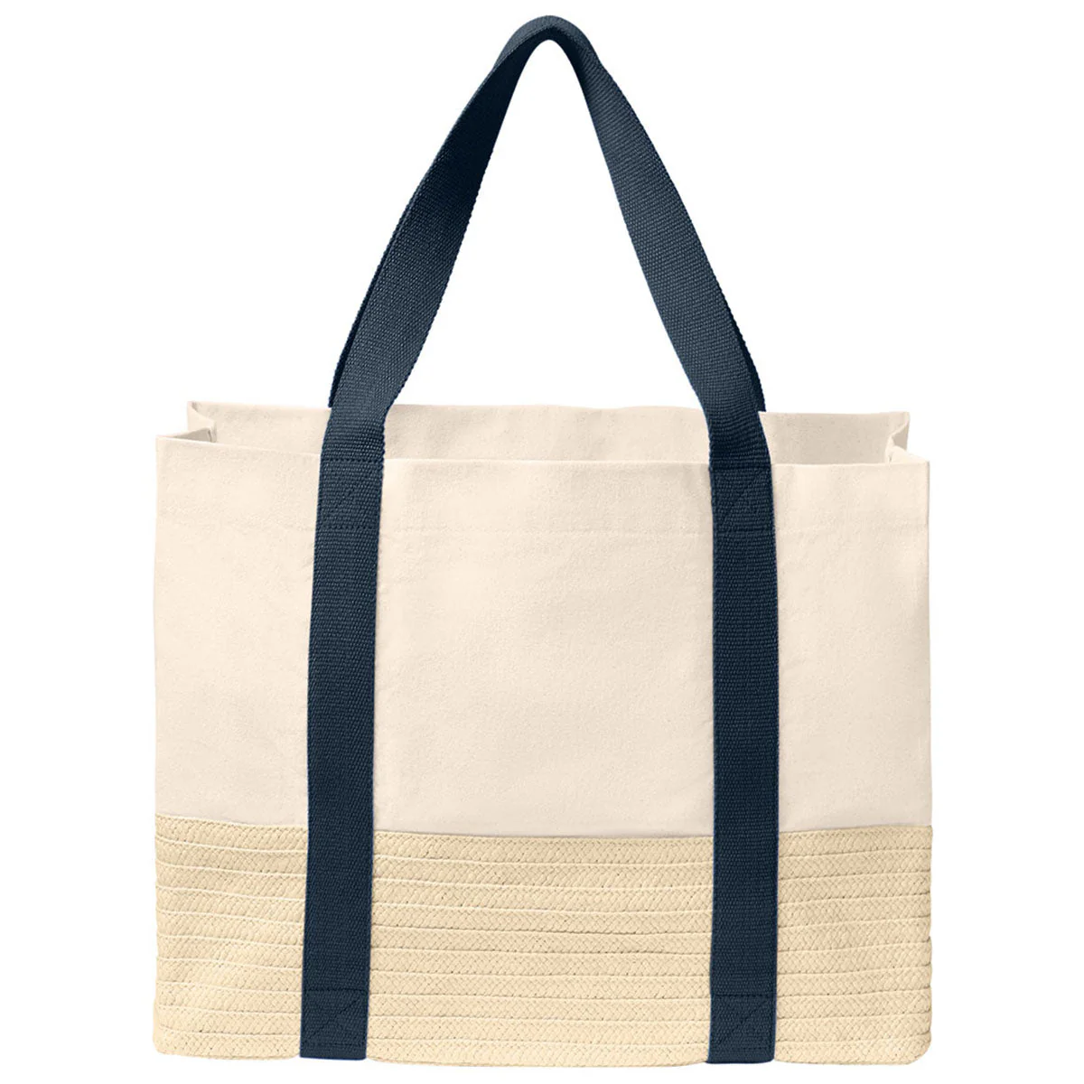 Port Authority River Blue Navy Straw Market Tote - Image 5