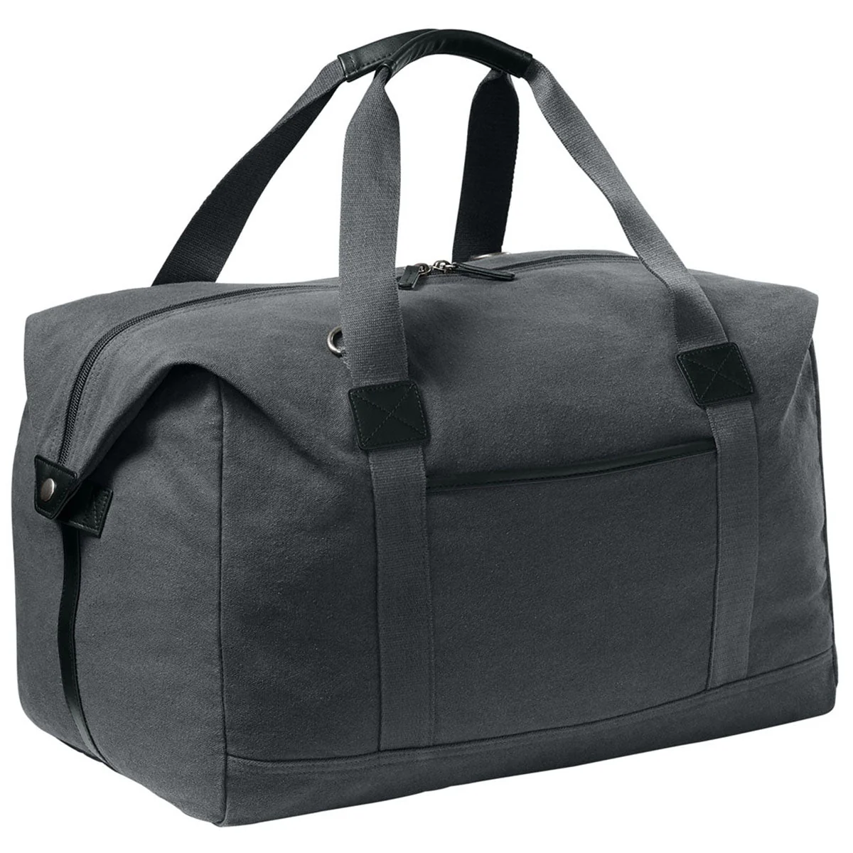 Port Authority Grey Steel Washed Canvas Duffel - Image 4