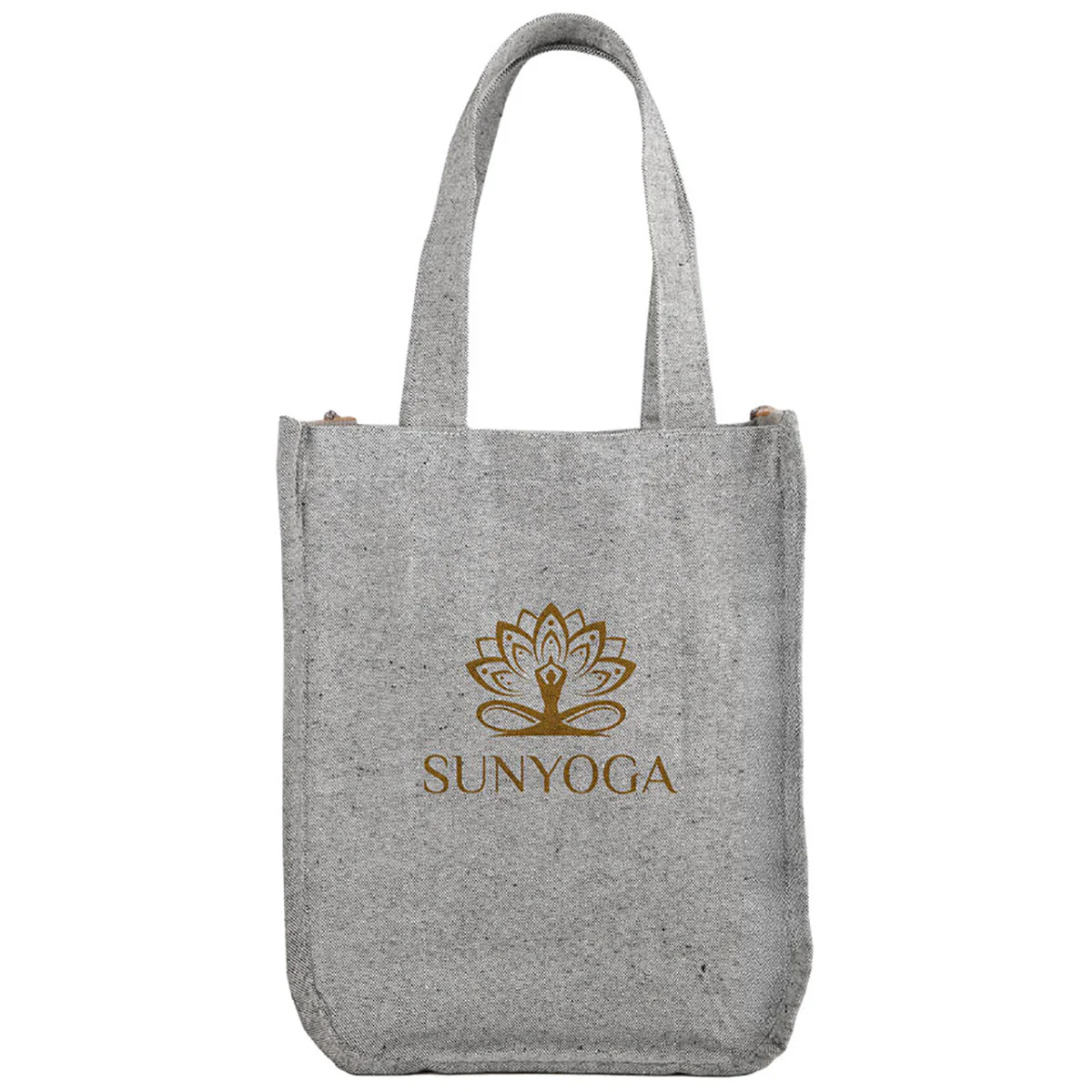 Beacon Heathered Grey-Brown Quetico 10oz Cotton & Jute Fashion Tote - Image 2