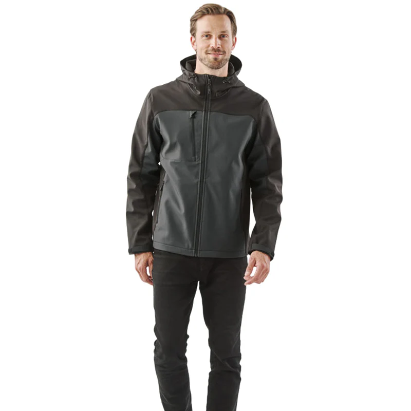 Stormtech Men's Dolphin/Black Cascades Softshell Hoody - Image 3
