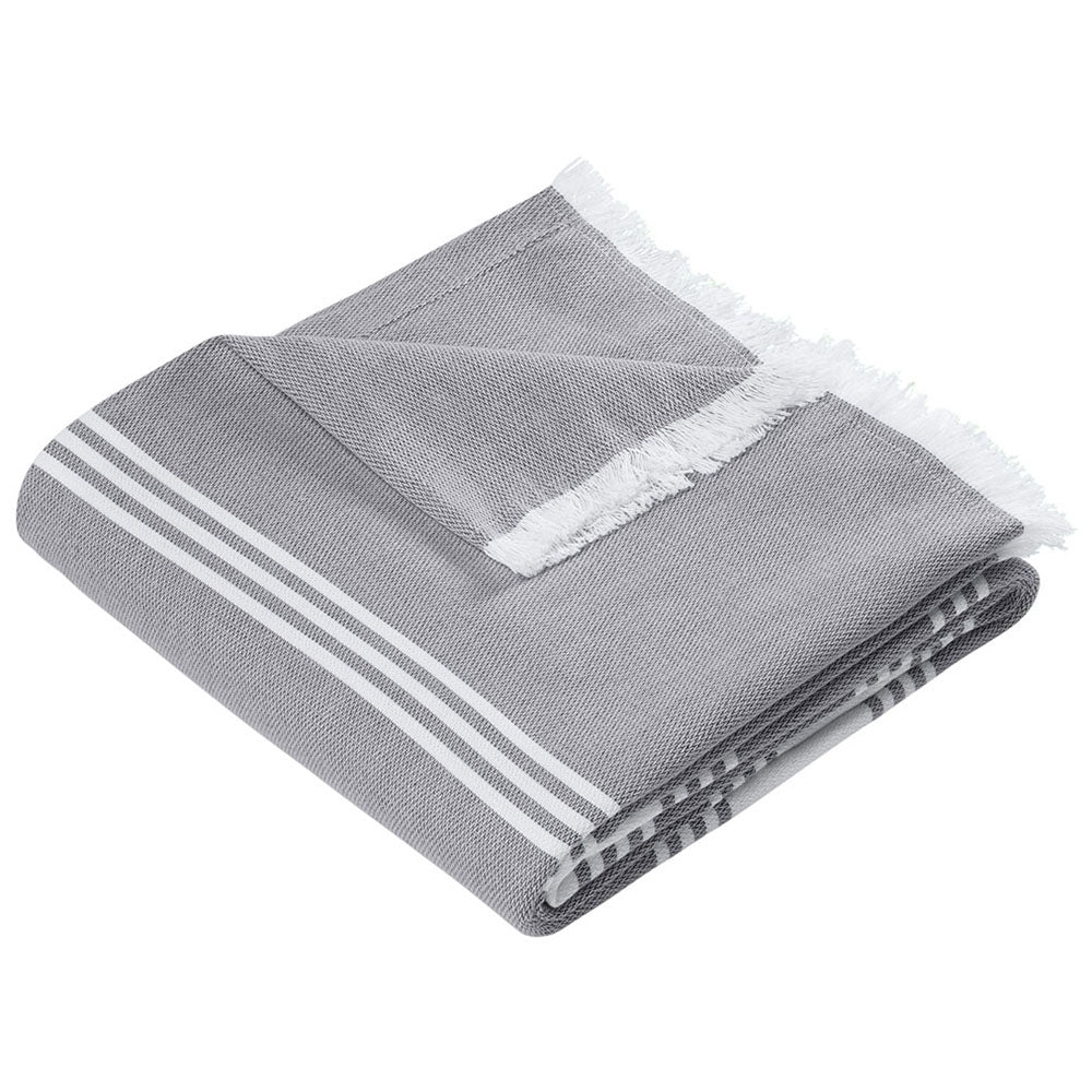 Port Authority Sterling Grey/White Beach Throw - Image 2