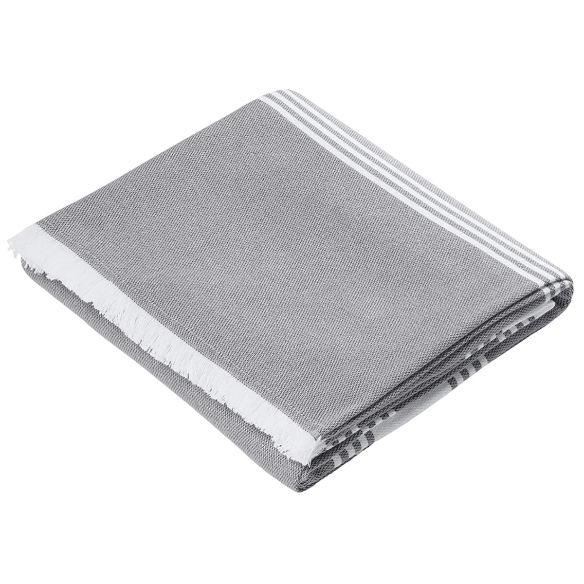 Port Authority Sterling Grey/White Beach Throw - Image 3