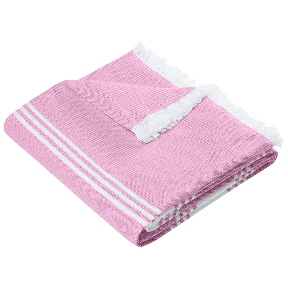 Port Authority Awareness Pink/White Beach Throw - Image 2
