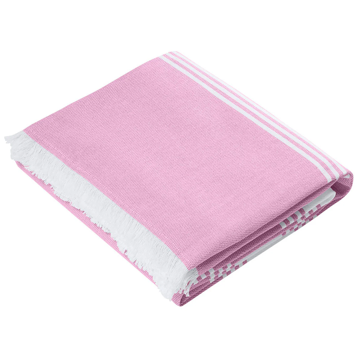 Port Authority Awareness Pink/White Beach Throw - Image 3