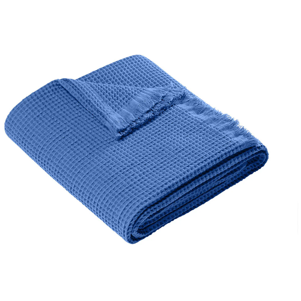 Port Authority Ultramarine Blue Waffle Throw - Image 2