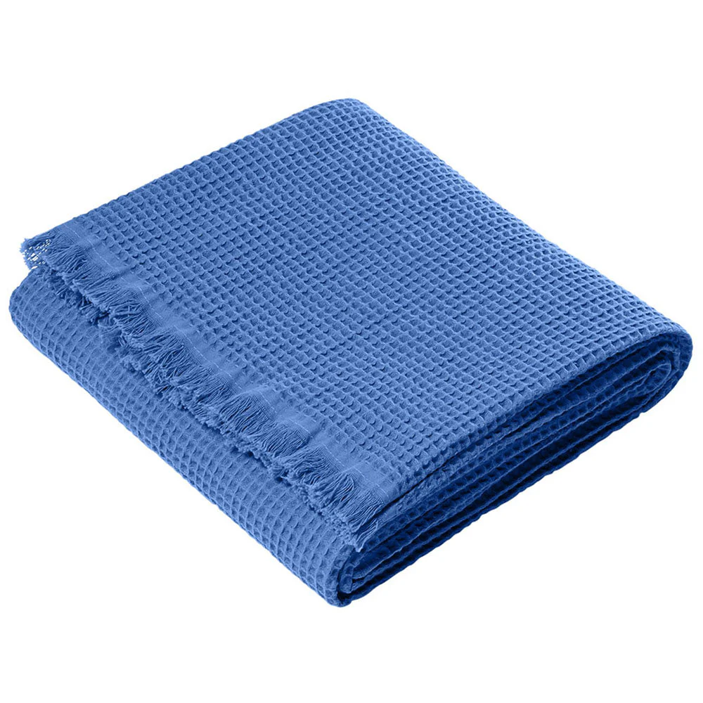 Port Authority Ultramarine Blue Waffle Throw - Image 3