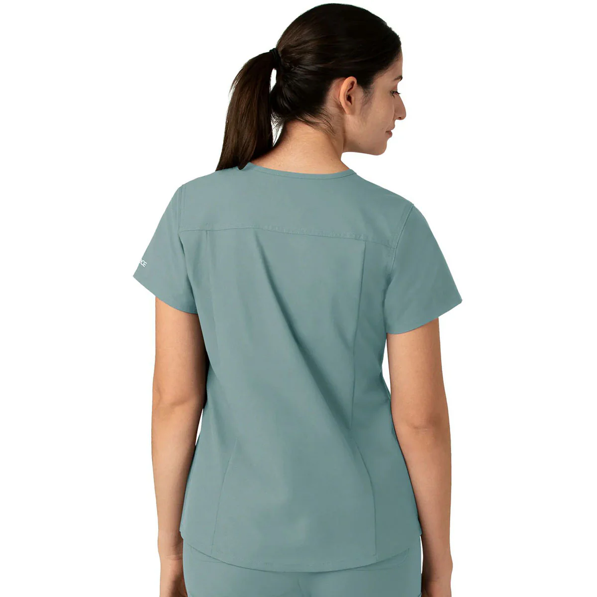 Carhartt Women's Summer Blue Five-Pocket Modern Fit V-Neck Top - Image 2