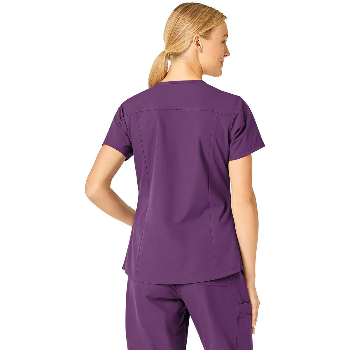 Carhartt Women's Eggplant Five-Pocket Modern Fit V-Neck Top - Image 2