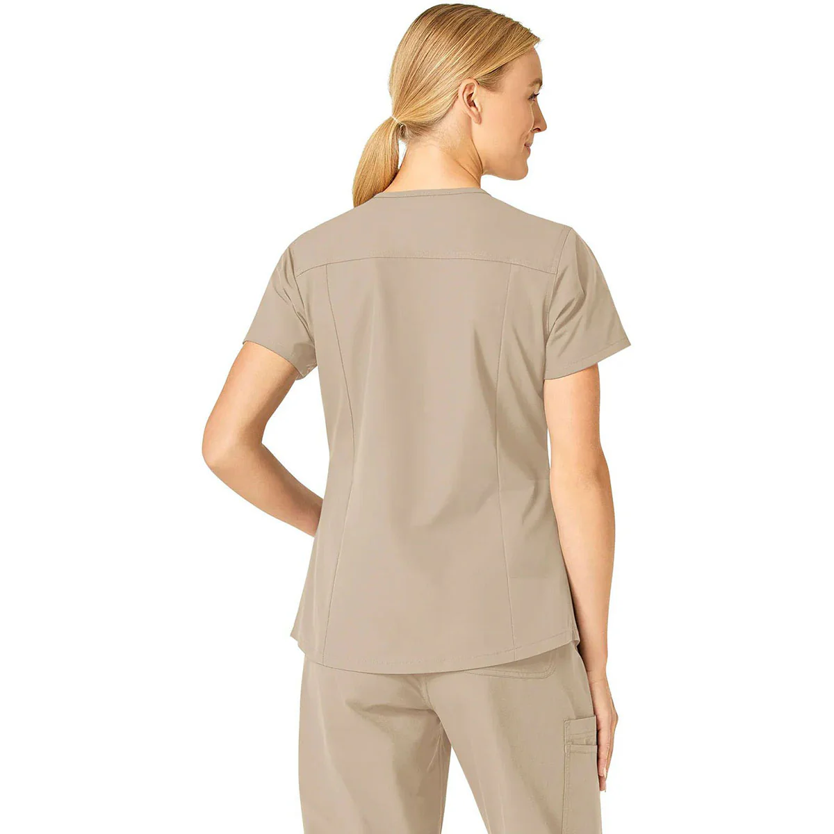 Carhartt Women's Khaki Five-Pocket Modern Fit V-Neck Top - Image 2