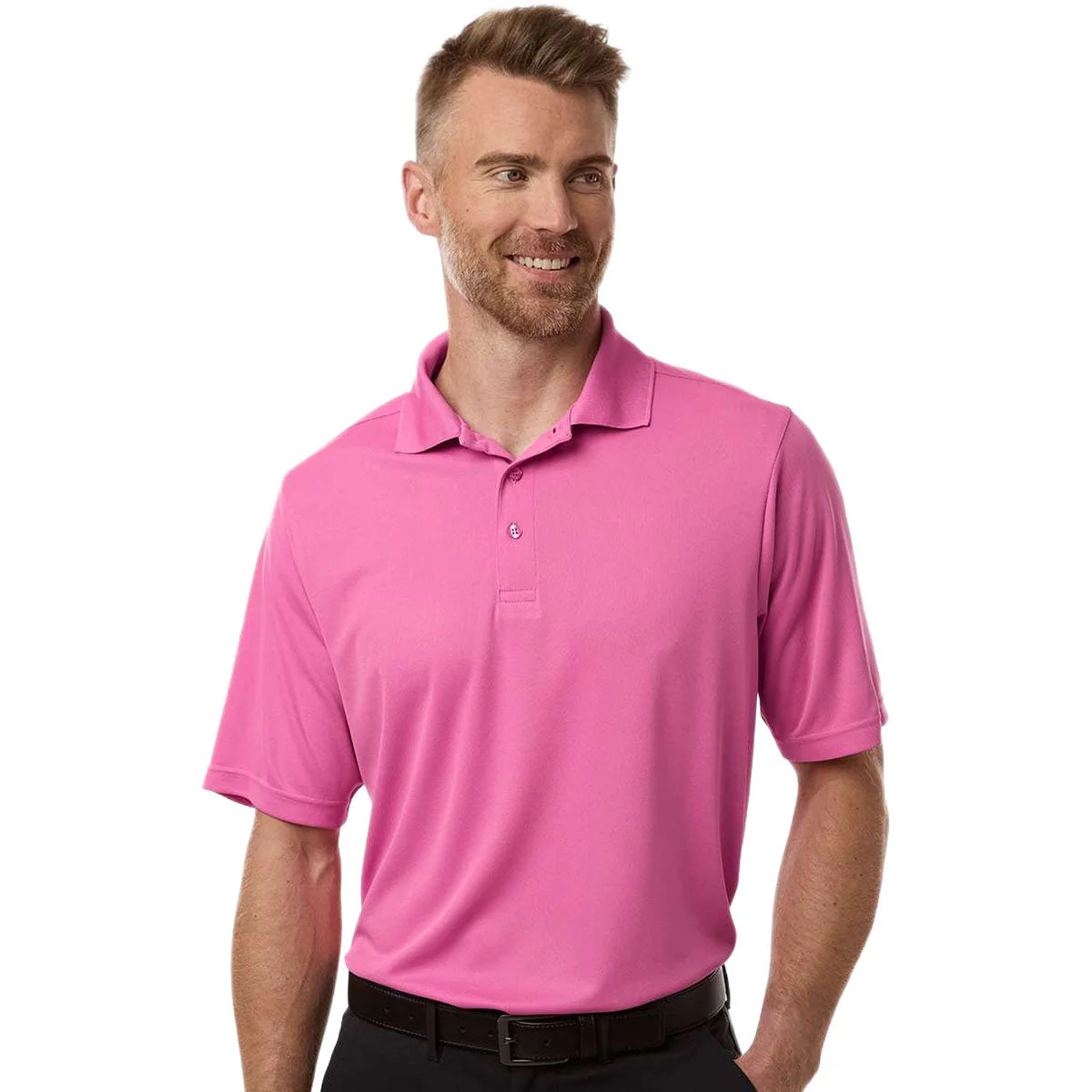 Core 365 Men's Charity Pink Nova Performance Pique Polo - Image 3