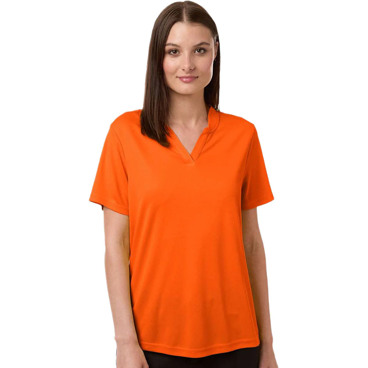 Core 365 Women's Campus Orange Nova Performance Pique Polo - Image 3
