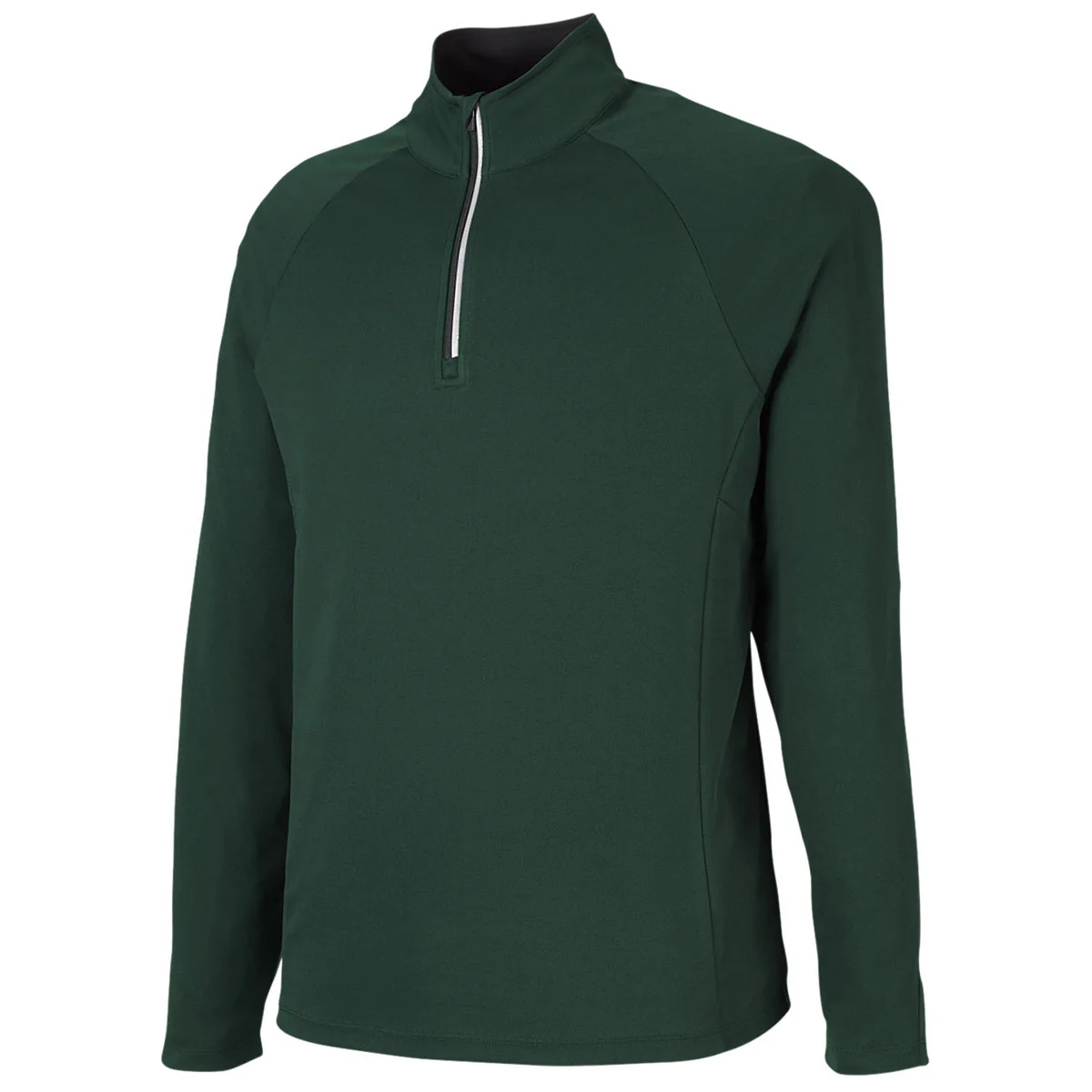 Core 365 Men's Forest/Carbon Origin Performance Pique Quarter Zip - Image 3