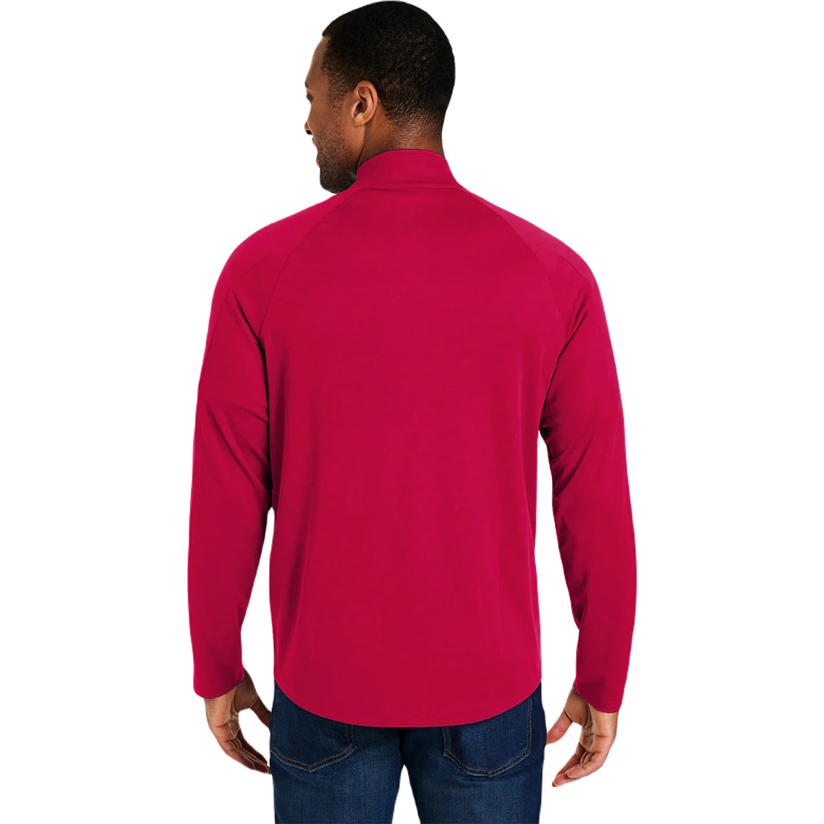 Core 365 Men's Classic Red/Carbon Origin Performance Pique Quarter Zip - Image 5