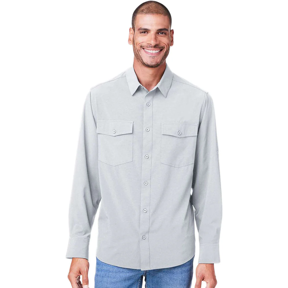Core 365 Men's Platinum Ultra UVP Marina Shirt - Image 3