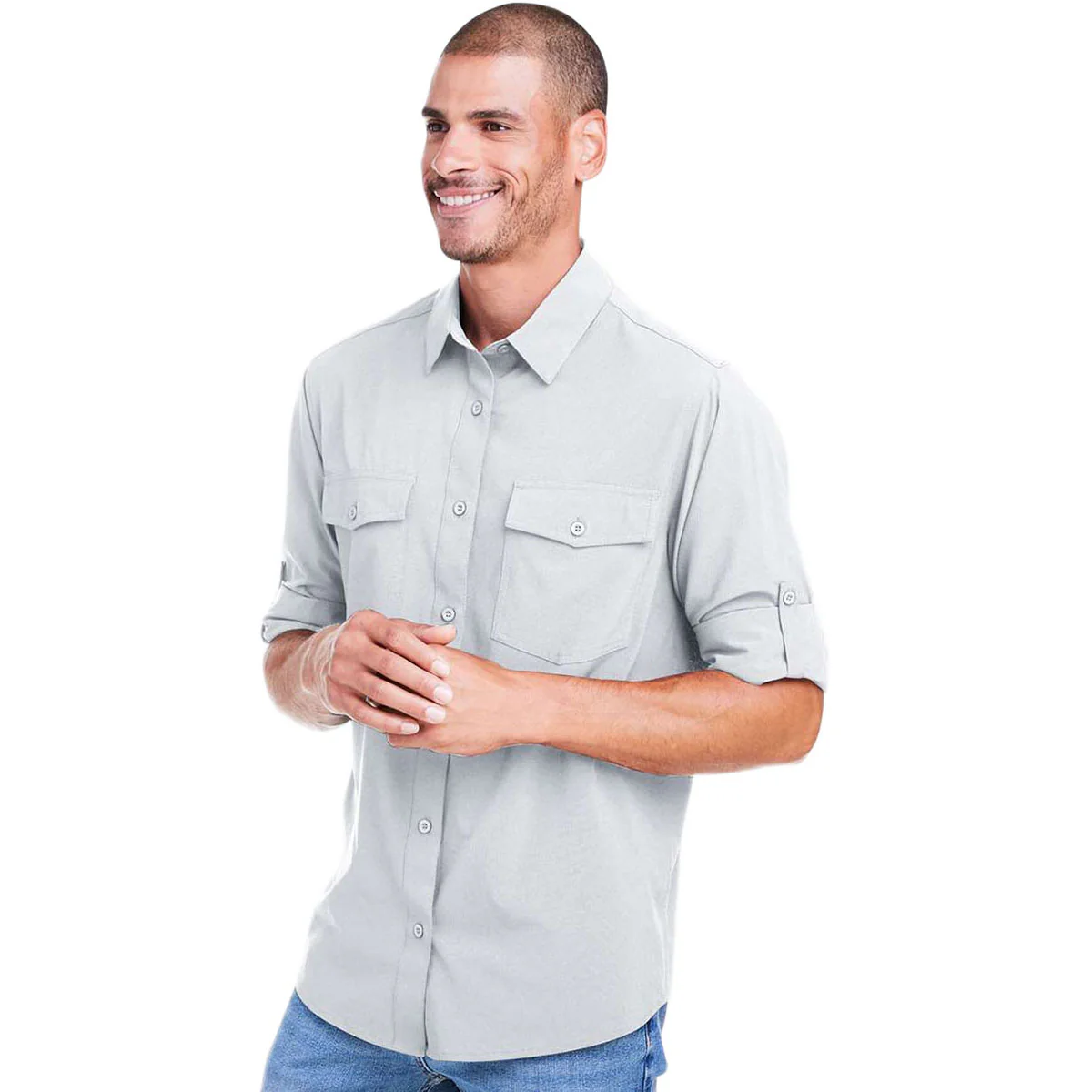 Core 365 Men's Platinum Ultra UVP Marina Shirt - Image 5