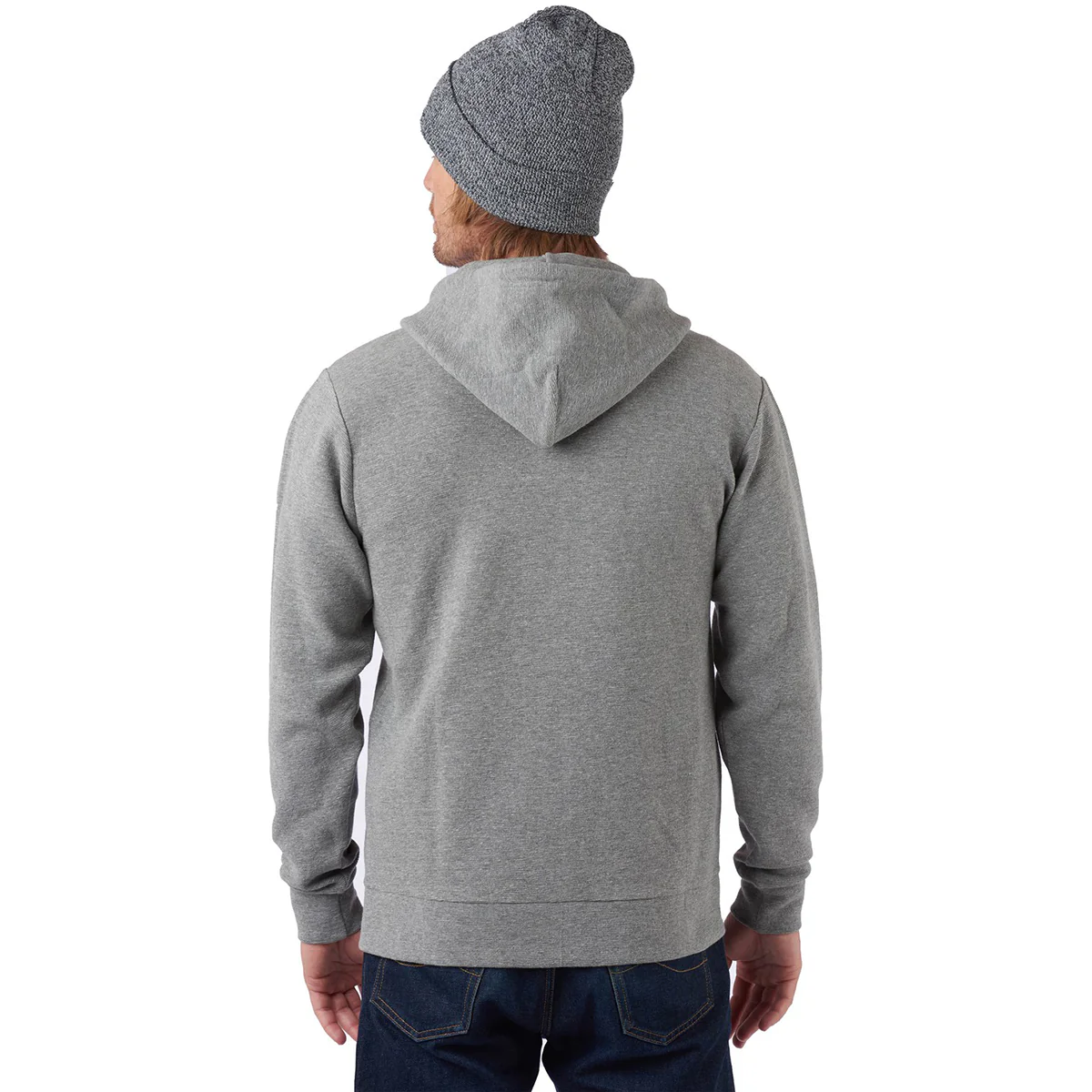 Landway Unisex Heather Grey Ottoman Textured Hoodie - Image 3
