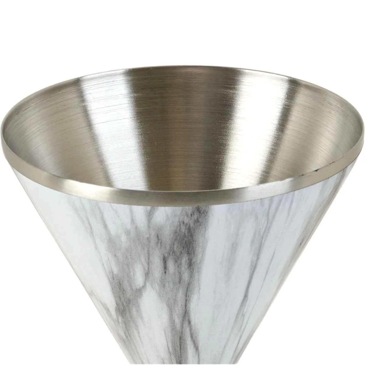 Snowfox White 8 oz. Double Wall Steel Stemmed Martini Glass - Image 2