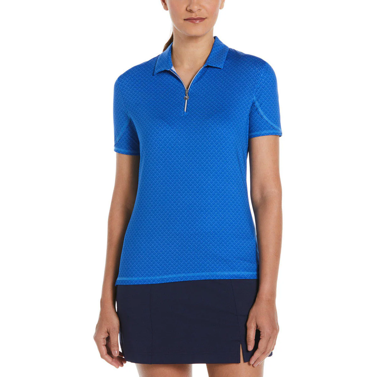 Callaway Women's Lapis Blue All Over Stitched Chevron Polo - Image 4