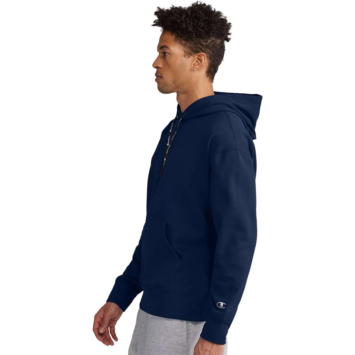 Champion Men's Athletic Navy Sport Hooded Sweatshirt - Image 5