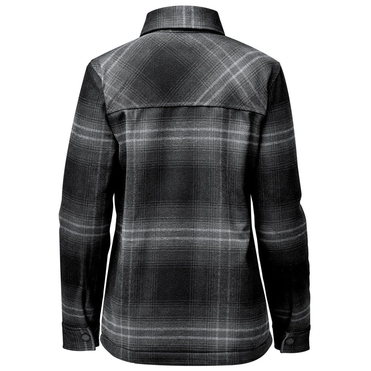Stormtech Women's Carbon/Black Plaid Highland Sherpa Lined Plaid Jacket - Image 2
