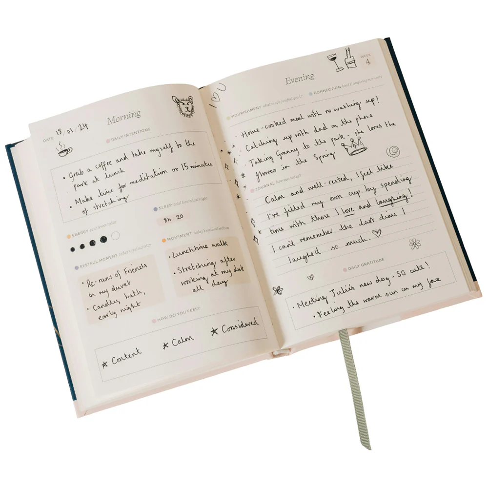 Papier Blue/Light Blue Colorblock Wellness Journal - Image 4