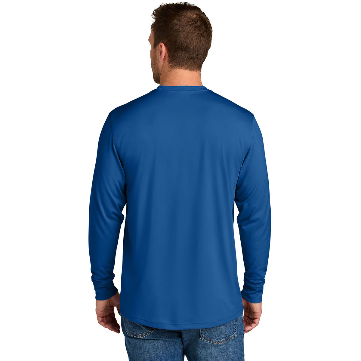 CornerStone Men's Royal Workwear Pro Long Sleeve Pocket Tee - Image 4