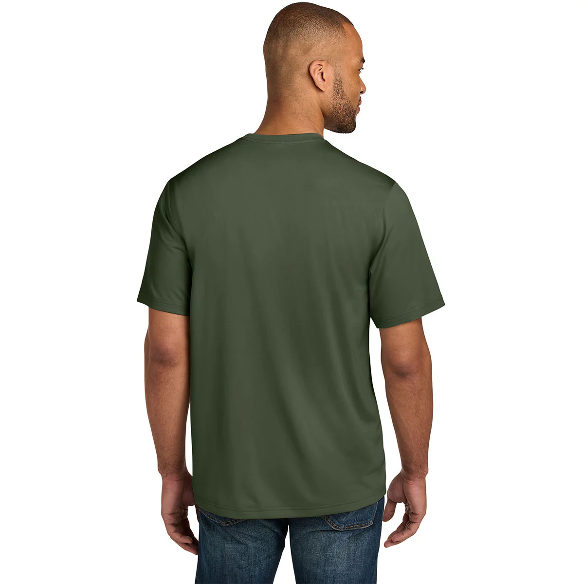 CornerStone Men's Tactical Green Workwear Pro Short Sleeve Pocket Tee - Image 4