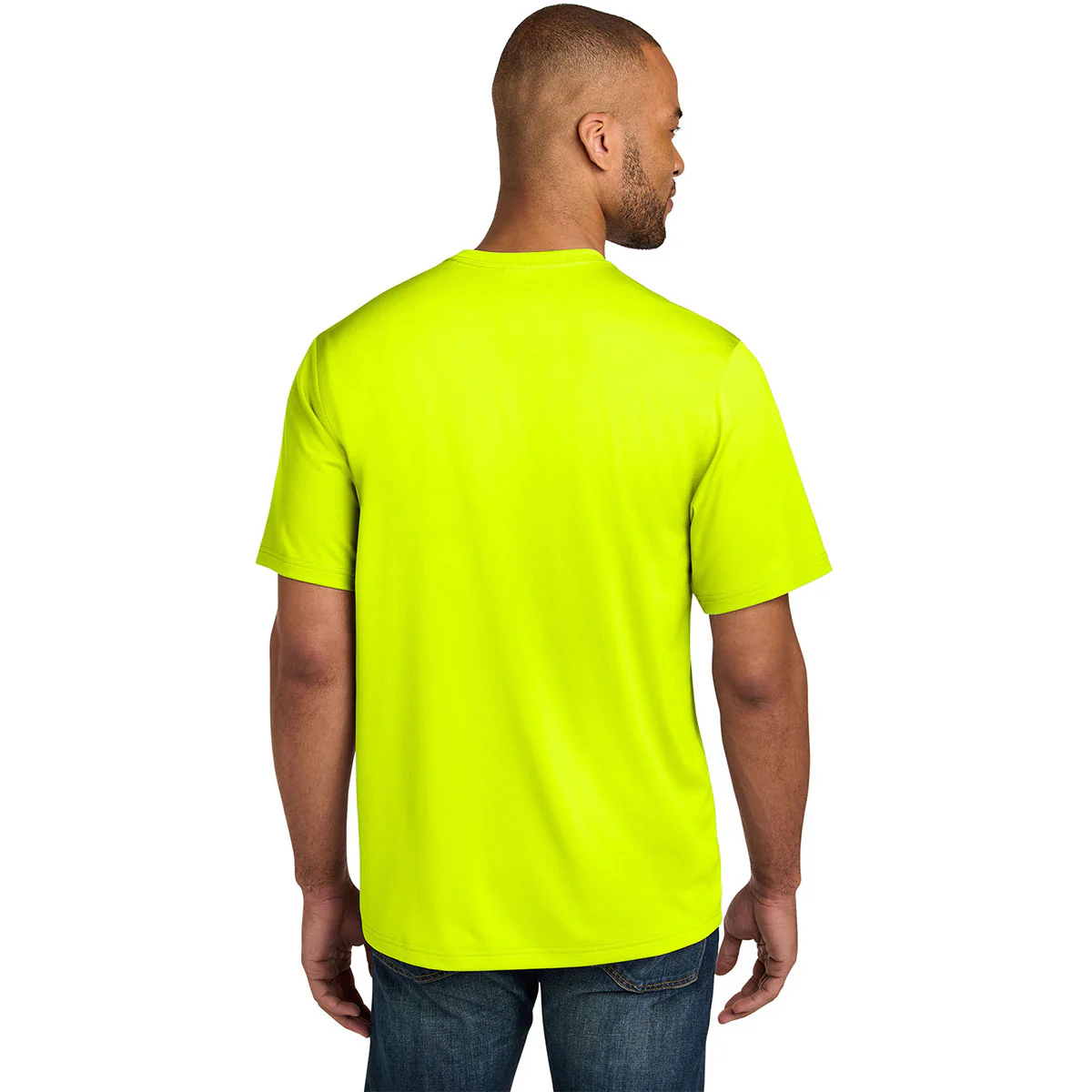 CornerStone Men's Safety Yellow Workwear Pro Short Sleeve Pocket Tee - Image 4