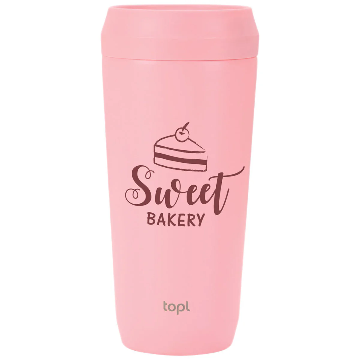 TOPL Pink 16 oz. Double Wall, Recycled Stainless Steel 360° Tumbler