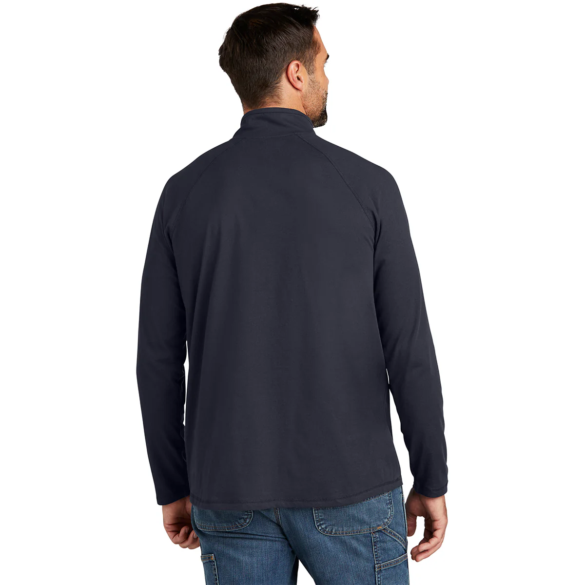 Carhartt Men's Navy Force 1/4-Zip Long Sleeve T-Shirt - Image 4