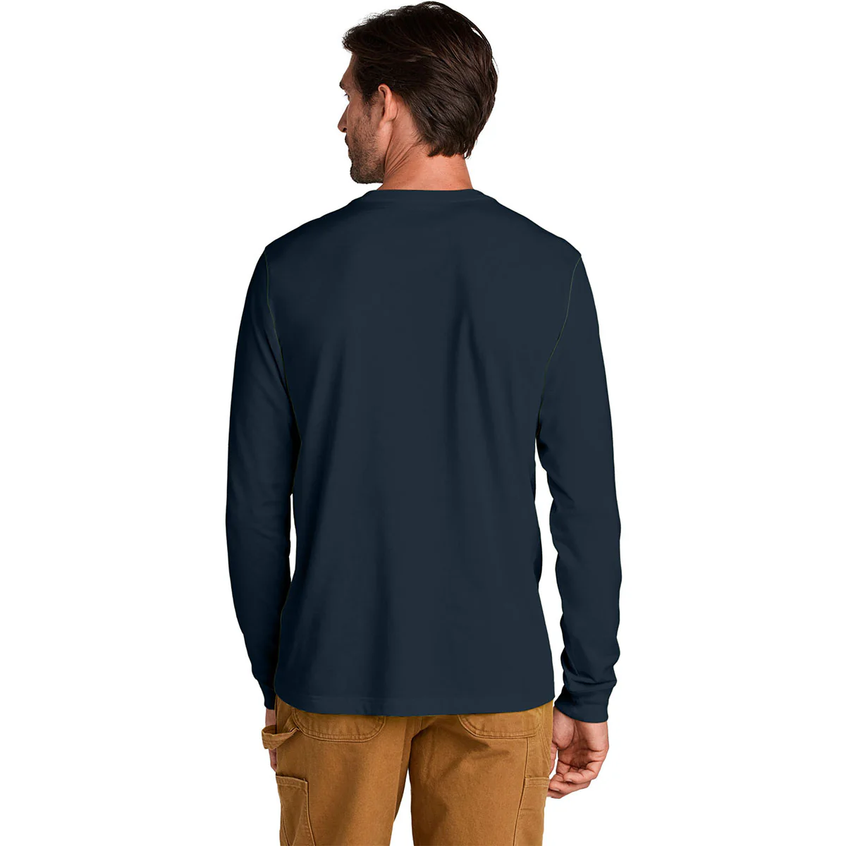 Carhartt Men's Navy Long Sleeve T-Shirt - Image 4