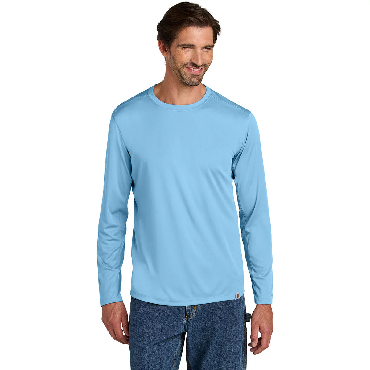 Carhartt Men's Fresh Water Blue Force Sun Defender Long Sleeve T-Shirt - Image 3