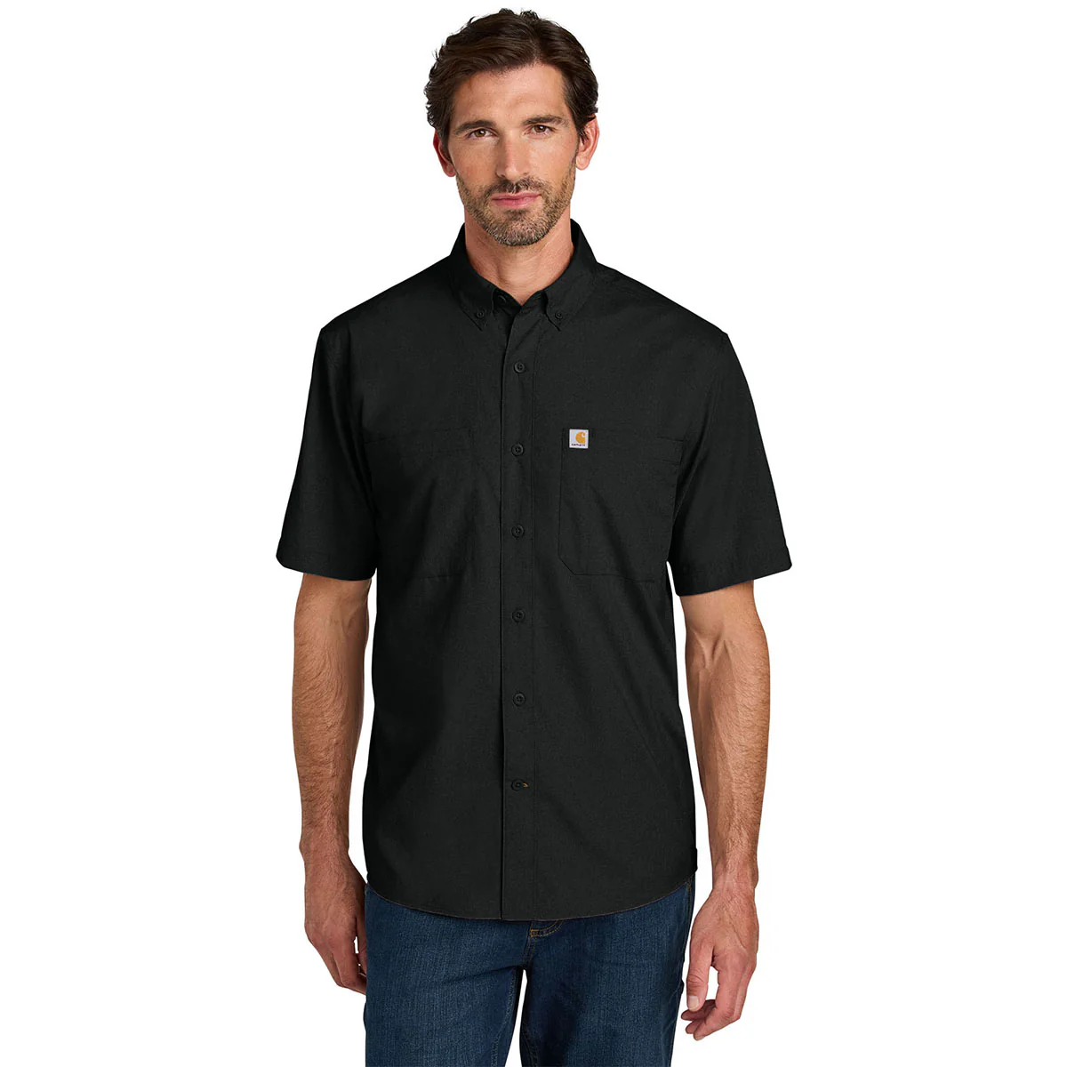 Carhartt Men's Black Force Sun Defender Short Sleeve Shirt - Image 3