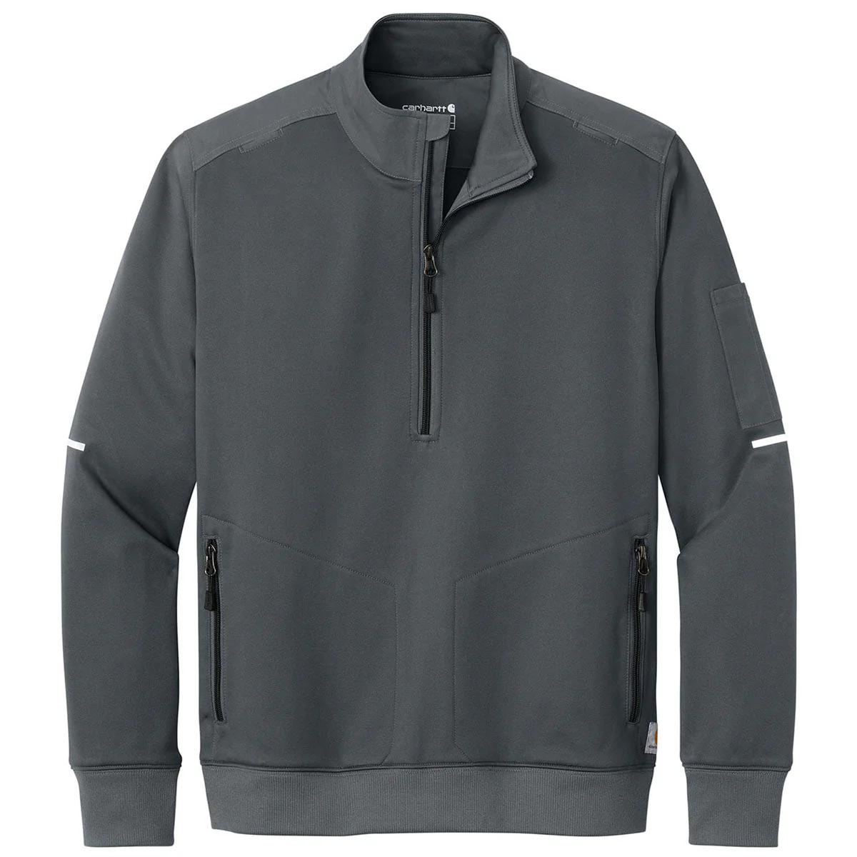 Carhartt Men's Pewter FLD & RSCU 1/2-Zip Mid-Layer