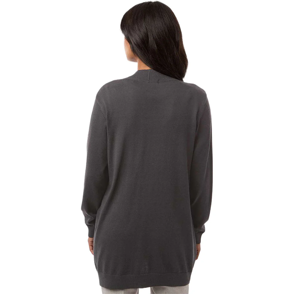 Devon & Jones Women's Graphite New Classics Open Cardigan Sweater - Image 4