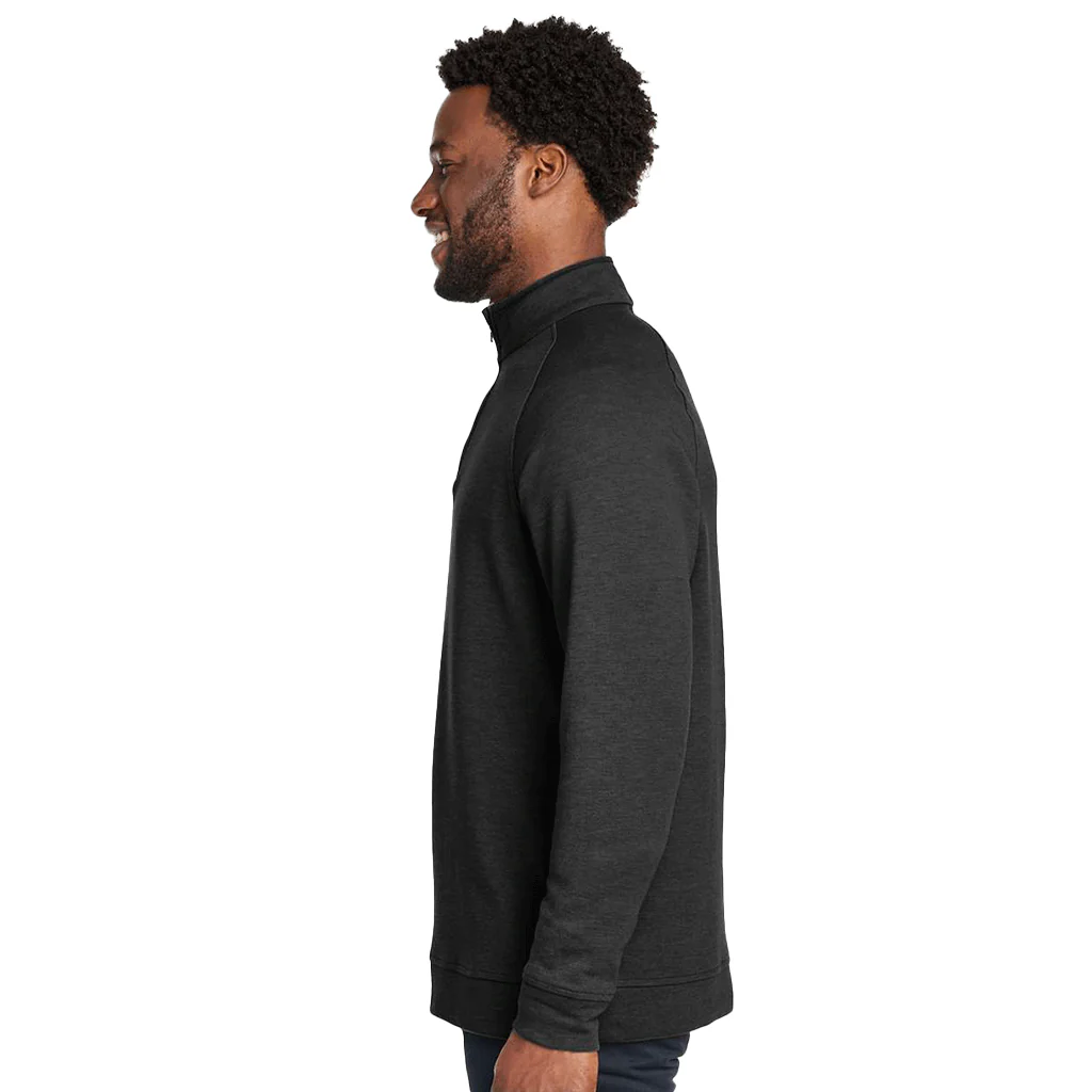 Devon & Jones Men's Black Melange New Classics Charleston Quarter-Zip Pullover - Image 5