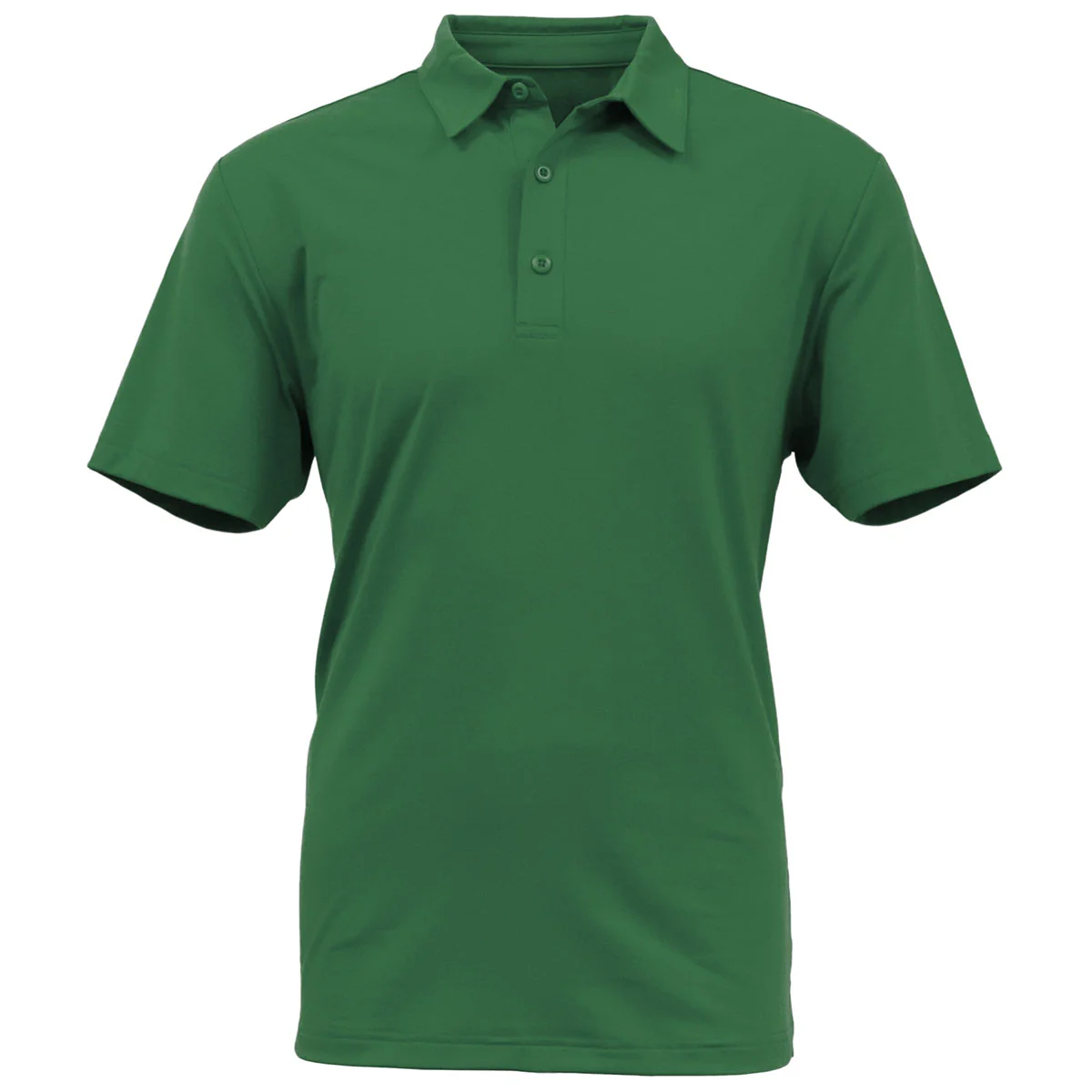 BAW Men's Dark Green Solid Spandex Polo
