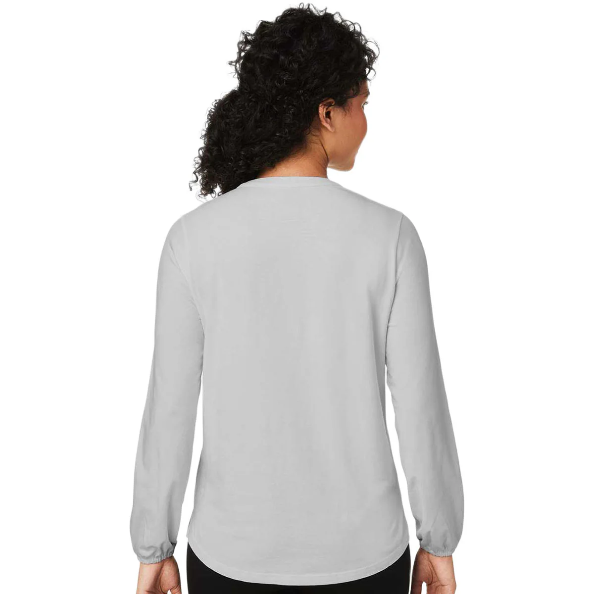 Devon & Jones Women's Grey Raleigh Half-Placket Knit Top - Image 4