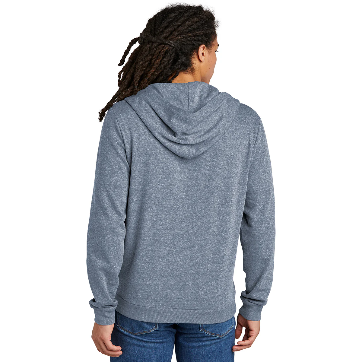 District Men's Navy Frost Perfect Tri Fleece Full-Zip Hoodie - Image 4