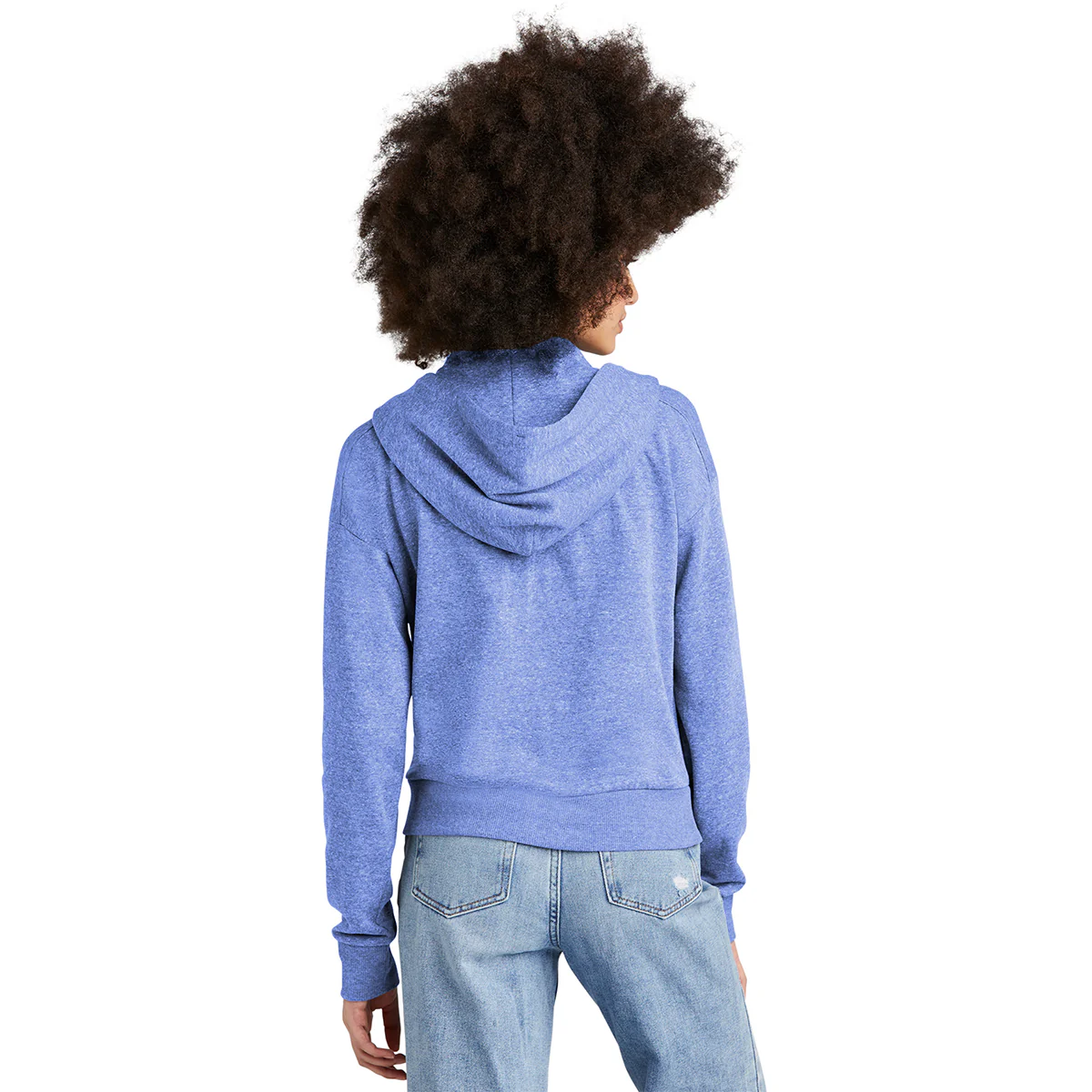 District Women's Royal Frost Perfect Tri Fleece 1/2-Zip Pullover - Image 4