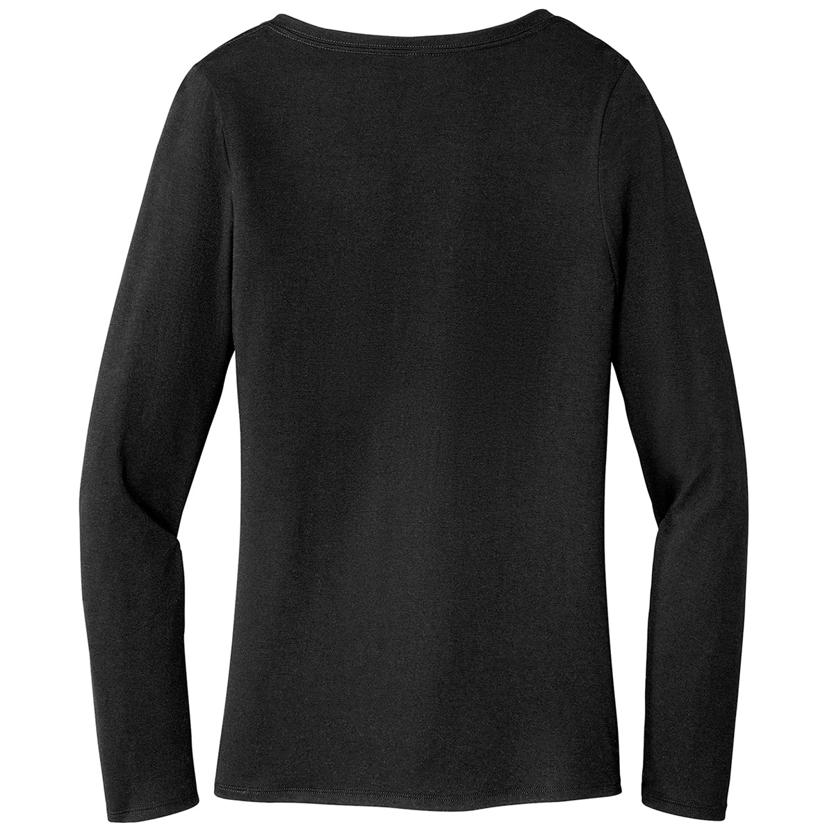 District Women's Black Perfect Tri Long Sleeve V-Neck Tee - Image 2