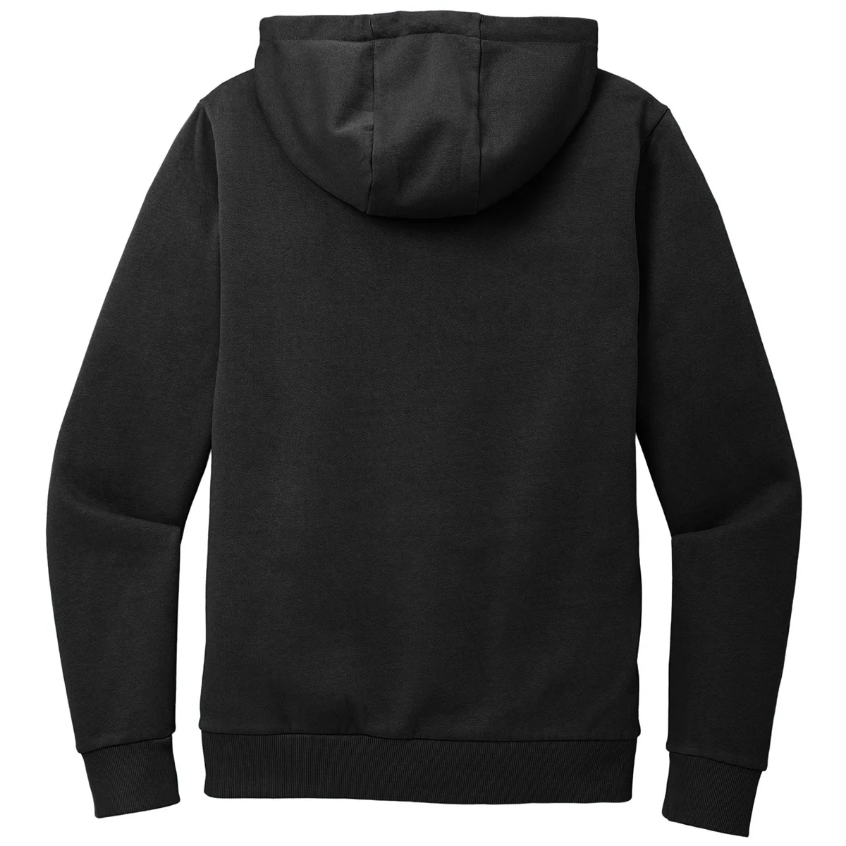 District Men's Black Wash Fleece Hoodie - Image 2