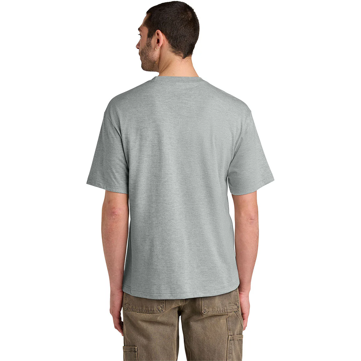 District Men's Light Heather Grey Heavyweight Very Important Tee - Image 4