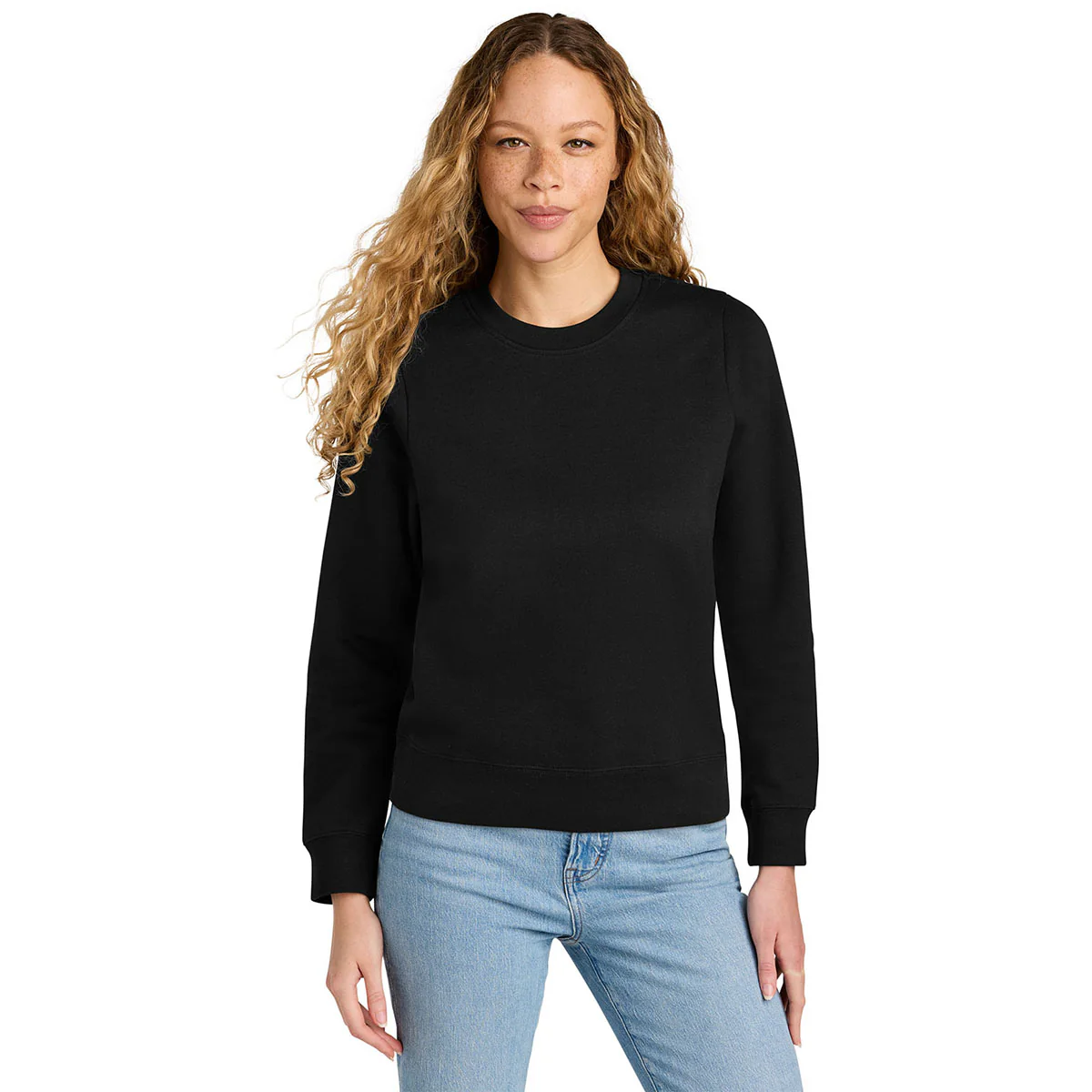 District Women's Black V.I.T. Fleece Crew - Image 3