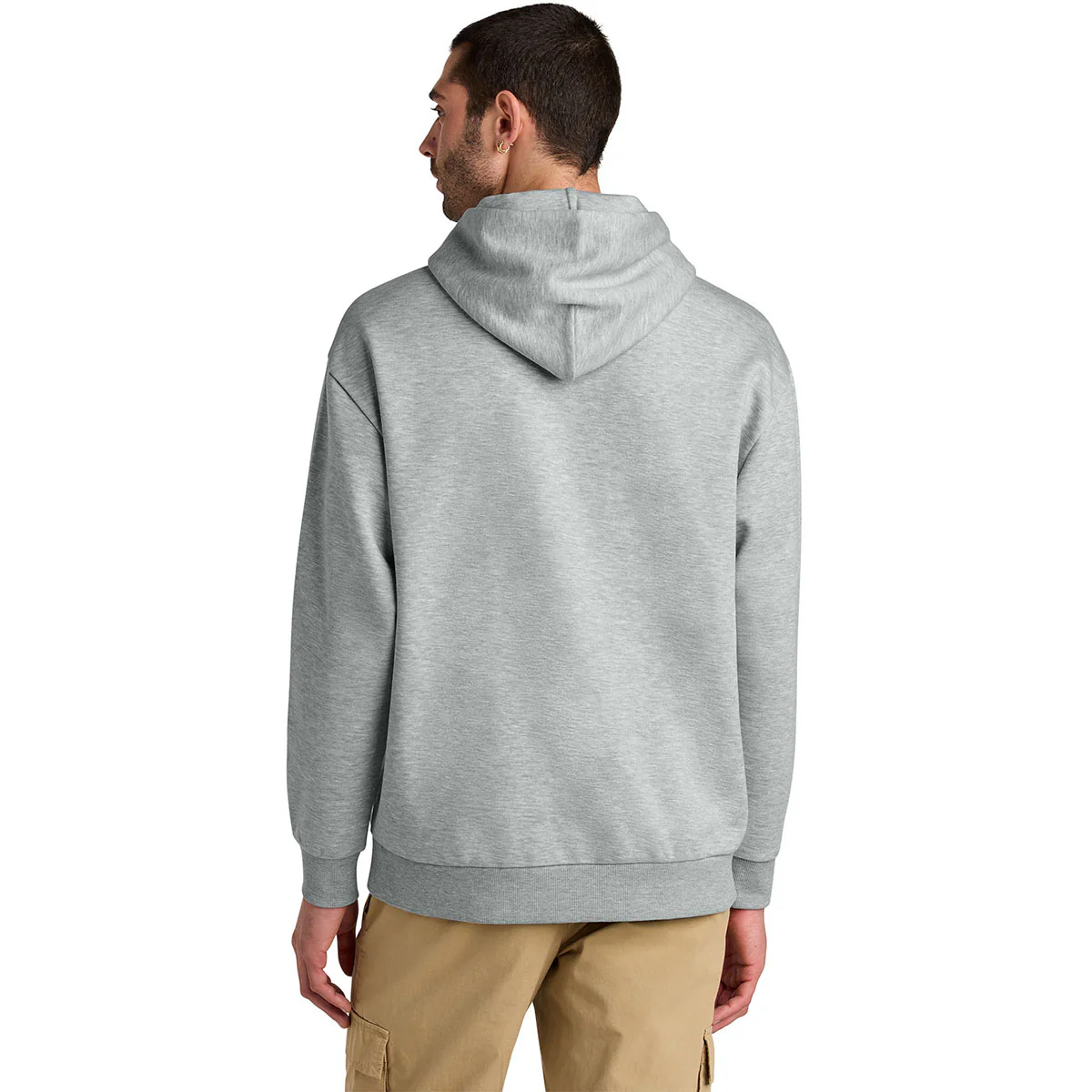 District Men's Light Heather Grey V.I.T. Heavyweight Fleece Hoodie - Image 4