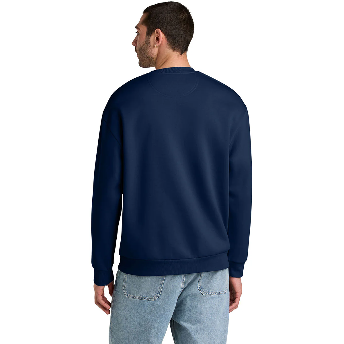 District Men's Dark Royal V.I.T. Heavyweight Fleece Crew - Image 4